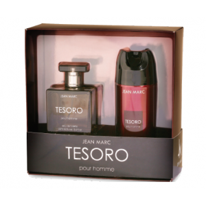Мъжки подаръчен комплект Тоалетна вода + Део спрей - Tesoro - Jean Marc